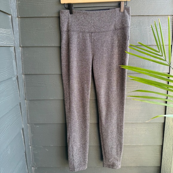 Spring + Mercer Pants - Spring‎ + Mercer Herringbone Pull On Cropped Tapered Career Pants Medium Gray